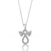 Collier femme infini ailé en argent